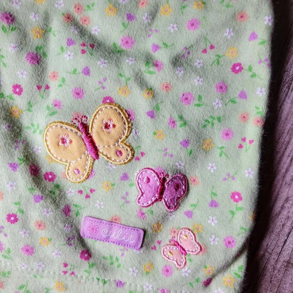 Child of Mine by Carter's Green Floral Dress Size 6-9m 100% Cotton EUC - Picture 8 of 13